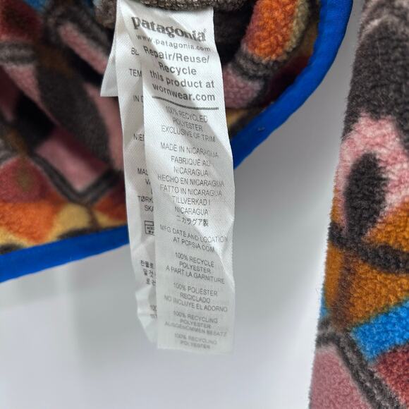 Patagonia Lightweight Synchilla Snap-T Fleece Companions Big Anthos Womens Sz XL - Picture 8 of 13